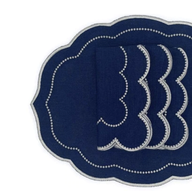 Navy Pearl placemats (set of 4)