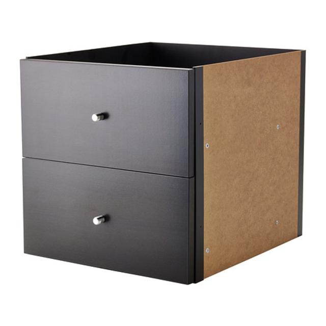 KALLAX				Insert with 2 drawers, black-brown