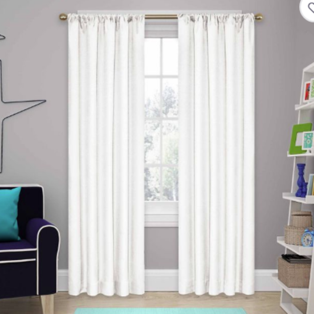 SolarShield® Room Darkening Window Curtain in White,  95" Panel