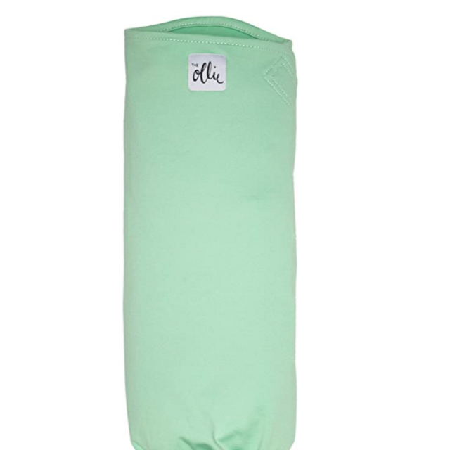 The Ollie Swaddle (Meadow)--Helps to Reduce The Moro (Startle) Reflex -- Made from Custom Moisture-Wicking Material--No Overheating--Size Adjustable for All Months of Babies