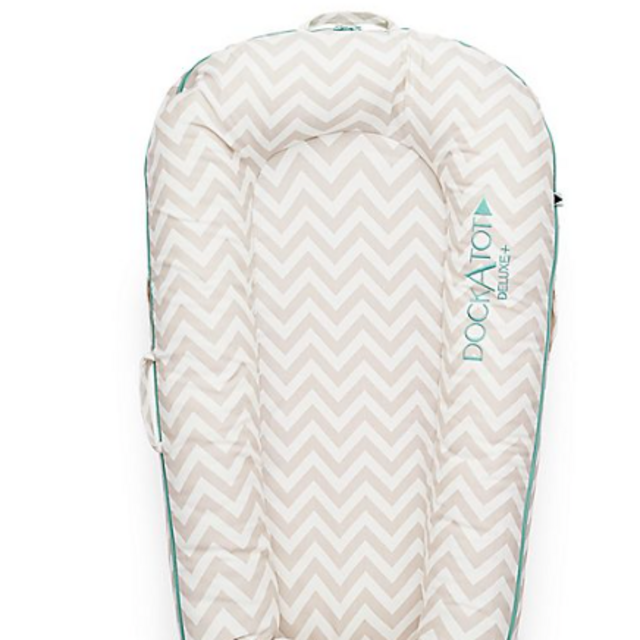 DockATot® Deluxe+ Dock in Silver Lining Chevron