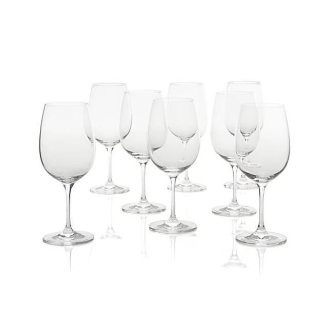 Set of 8 Viv Big Red Wine Glasses