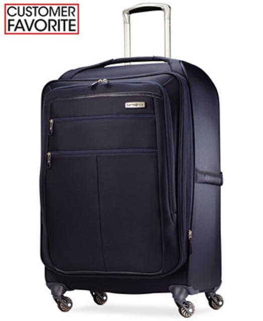 Blue Samsonite Sphere Lite 25" Expandable Spinner Suitcase