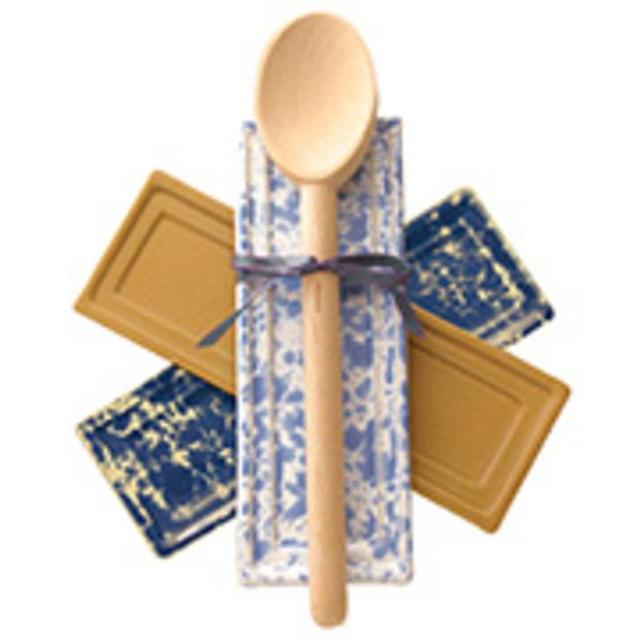 Stoneware Spoon Rest Gift Set | Morning Glory Blue