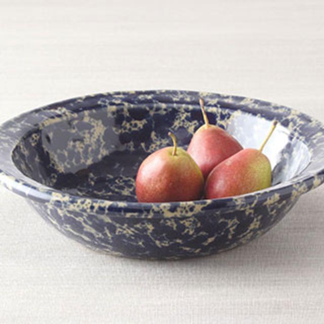 Rimmed Serving Bowl in Morning Glory Blue
