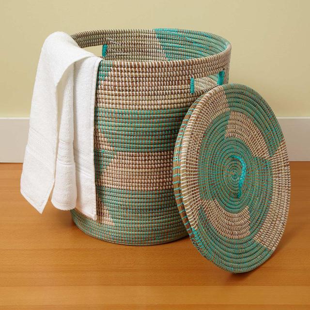 Handmade Lidded Basket Hamper