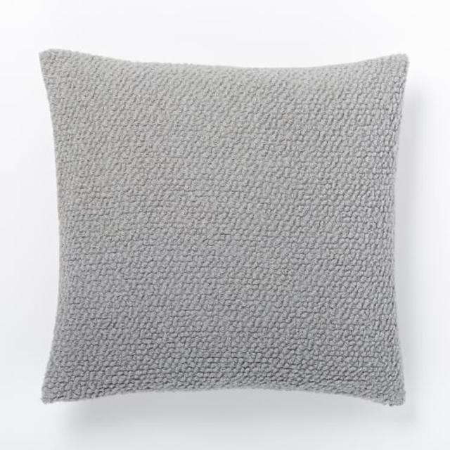Cozy Boucle Pillow Cover - Platinum