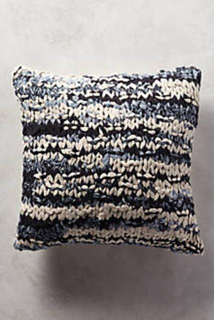 Hand-Knit Shibori Pillow