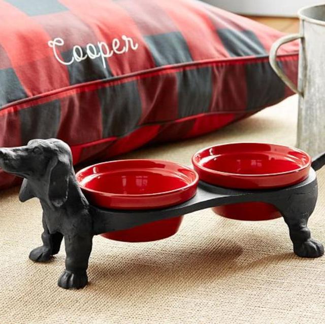 Dachshund Dog Bowl Stand