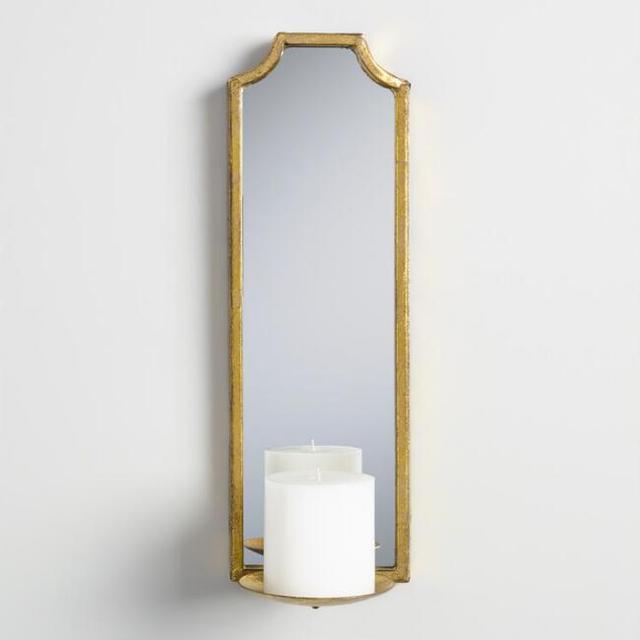 Antique Gold Rectangular Emma Sconce