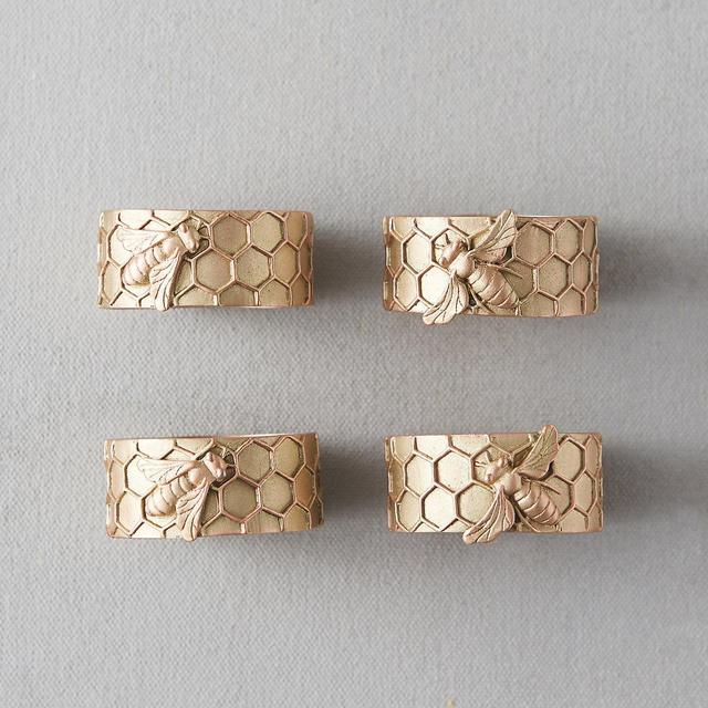 Honeycomb Napkin Rings, Set of 4