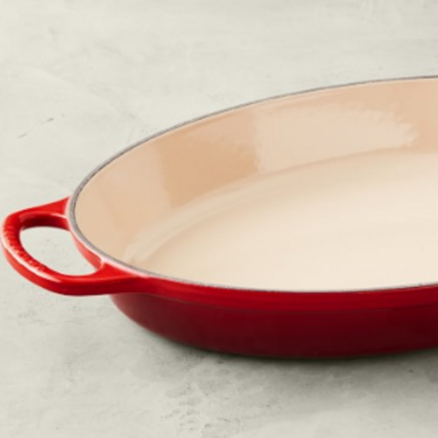 Le Creuset Enameled Cast Iron Oval Baker (Red)