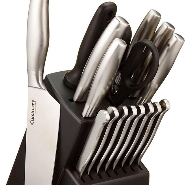 Cuisinart C77SS-17P 17-Piece Artiste Collection Cutlery Knife Block Set, Stainless Steel