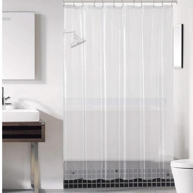 Downluxe Clear Shower Curtain Liner 72x72 - PEVA 3 Gauge Light Weight,Waterproof,Odorless with Rust-Resistant Grommets Holes
