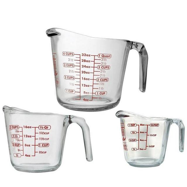 Anchor Hocking 77940COM Anchor 77940 3-Piece Measuring Cup Set
