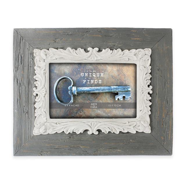 Argento Unique Finds 6-Inch x 4-Inch Scroll Rustic Marsille Frame