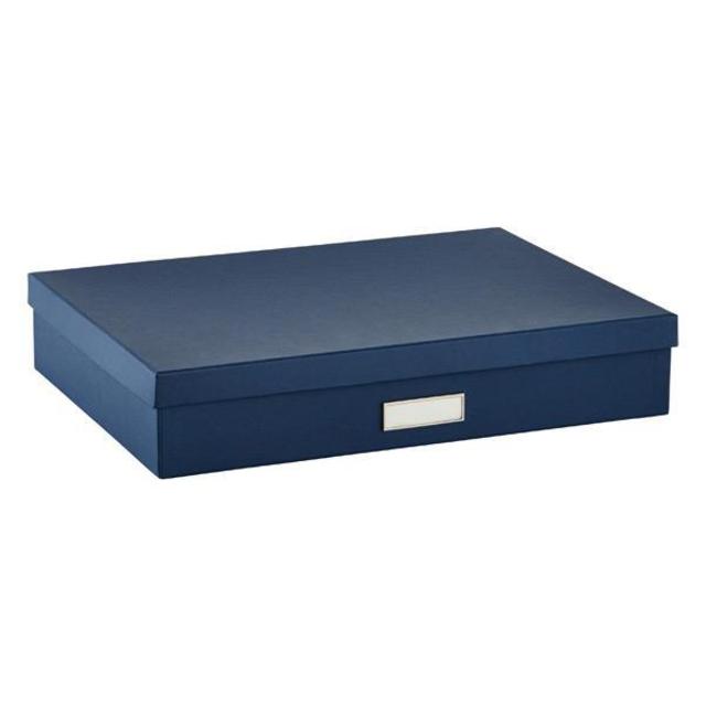 Bigso Stockholm Document Box Navy 12-1/4" x 17-1/4" x 3-3/8" h