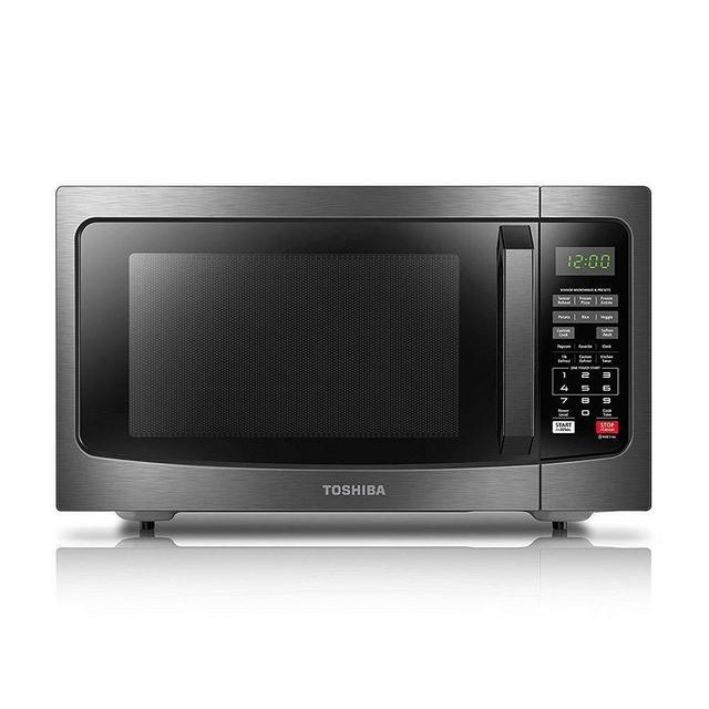 Toshiba EM131A5C-BS Microwave Oven with Smart Sensor, Easy Clean Interior, ECO Mode and Sound On/Off, 1.2 Cu.ft, Black Stainless Steel