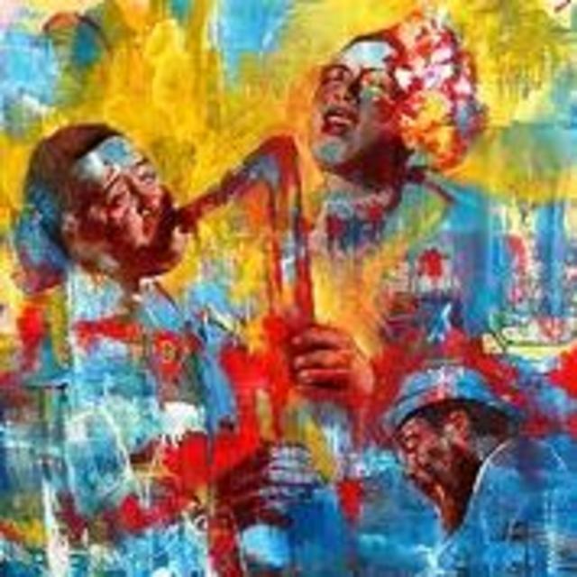 Painting "Monk Prez Lady Day" by Massimo Chioccia