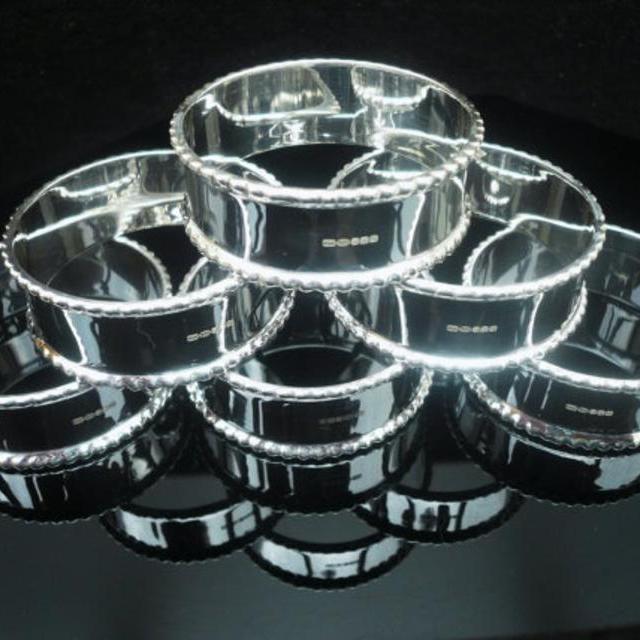 6 Sterling Silver Napkin Rings, Serviette Rings, Scottish, NEW, 25th Wedding Anniversary, Gift, Present, Hallmarked Super Quality BNIB