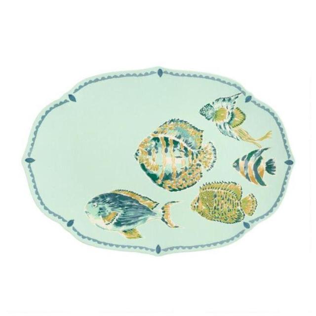Aqua Fish Algarve Melamine Serving Platter