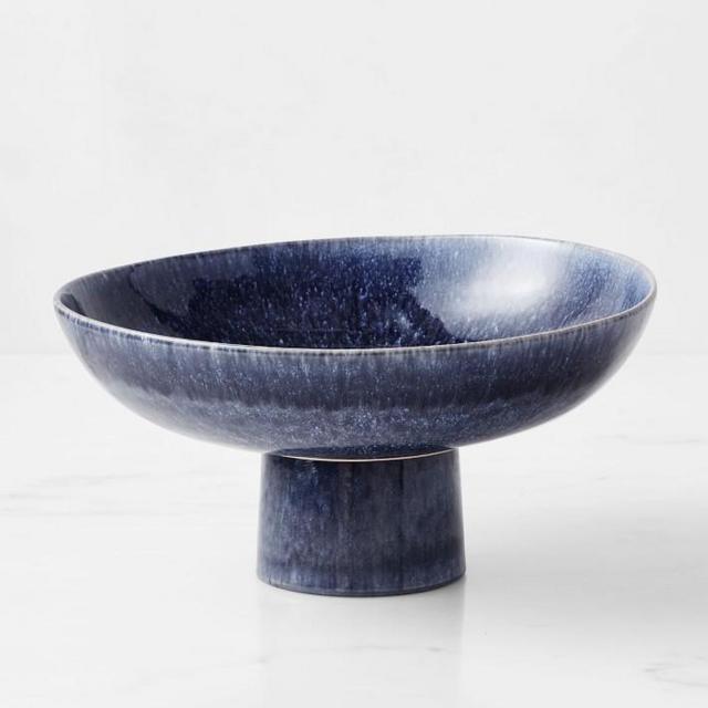 Cyprus Reactive Glaze Fruit Bowl (blue)
