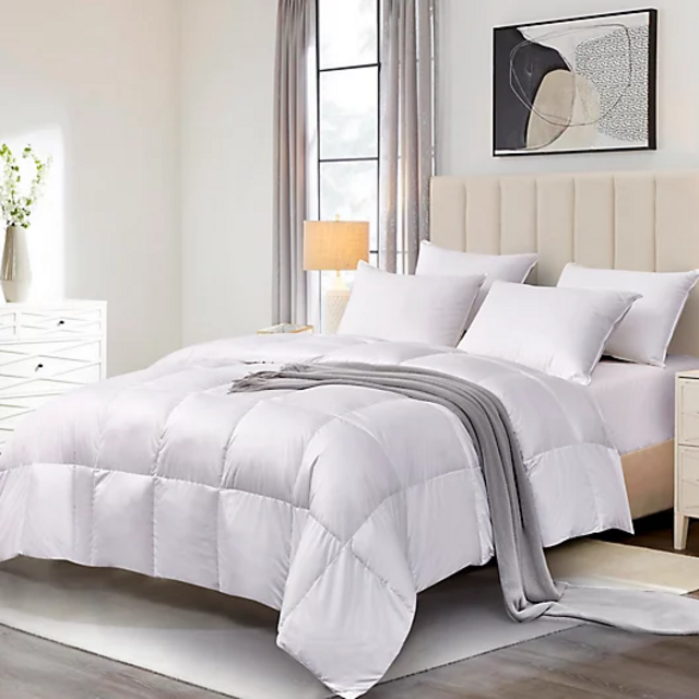 Scott Living 330-Thread-Count All Season White Down and Fiber Down Queen Comforter