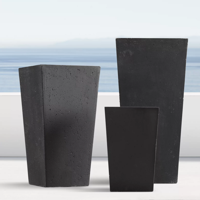 Weathered Cast Stone Tapered Planters