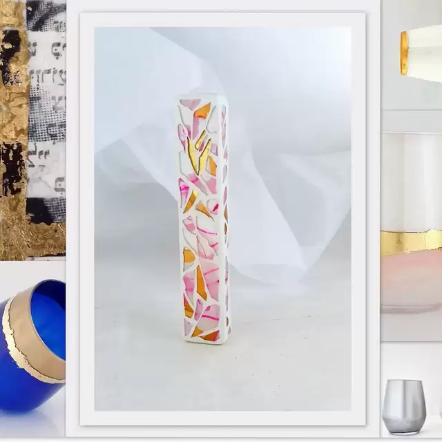 Mezuzah Made of Breaking Glass Shards