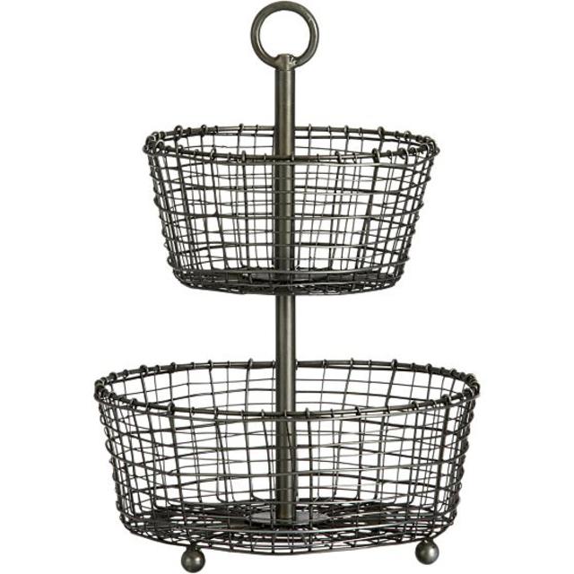 Rustic 2-Tier Fruit Basket