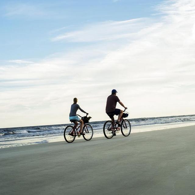 Bike Ride on the beach in Barcelona