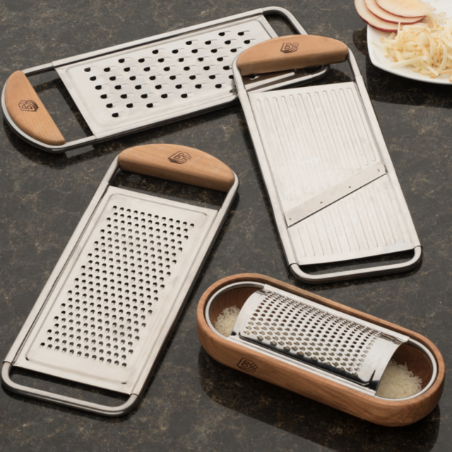 Italian Kitchen Graters & Slicer - 3 piece flat set