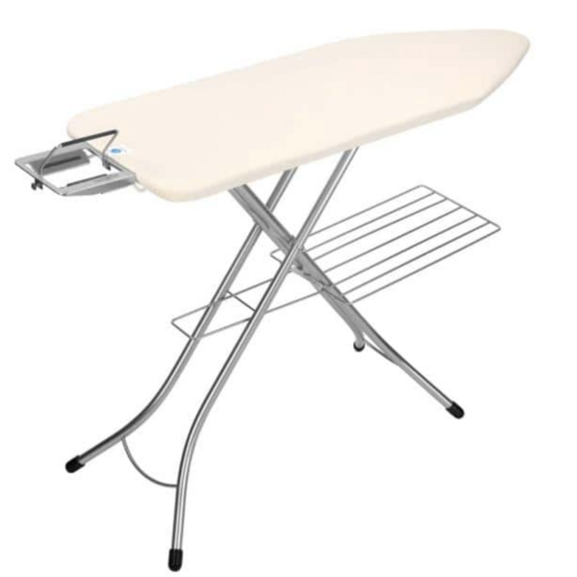 Ironing Board C with Steam Iron Rest and Linen Rack