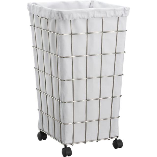 Wire Hamper with White Liner Set