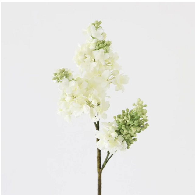 Fake Lilacs Flower in Cream - 25"
