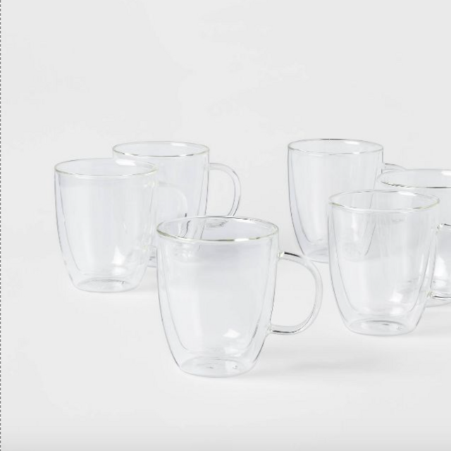 12oz 6pk Glass Mugs - Threshold™