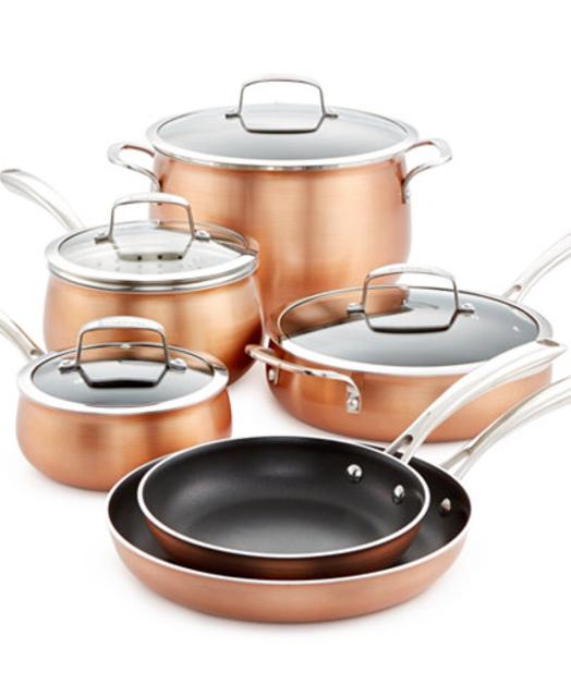 Belgique Copper Translucent 11-Piece Cookware Set