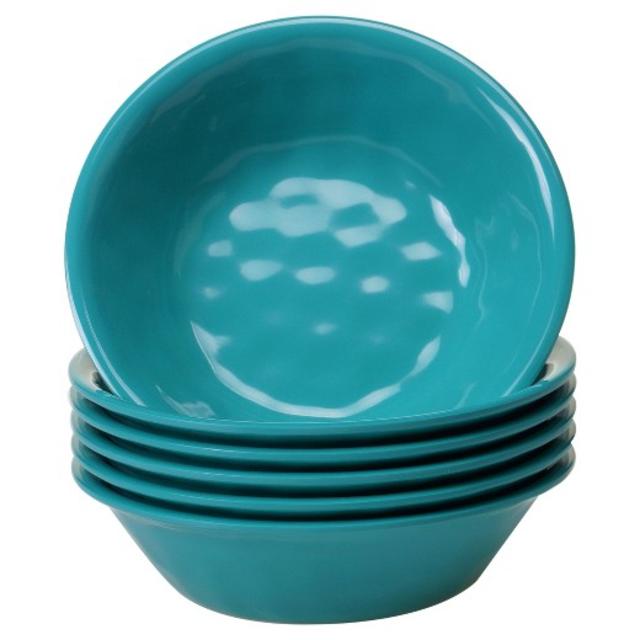 Certified International® Solid Color Melamine Bowls 22oz Teal - Set of 6