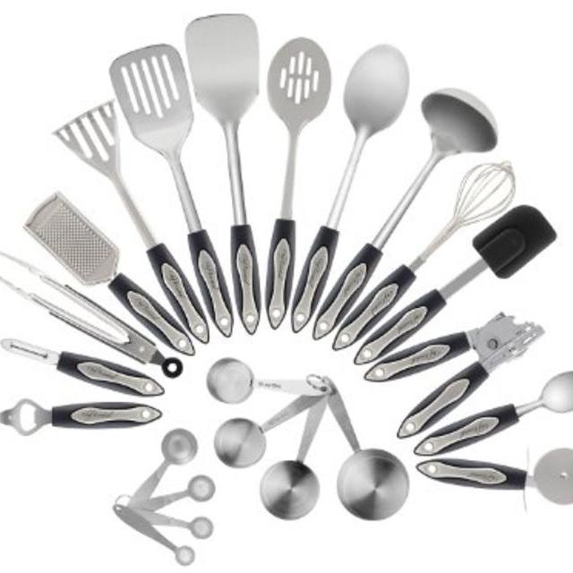 Chef Essential 23-Piece Stainless Steel Kitchen Utensil Set