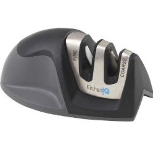 KitchenIQ 50009 Edge Grip 2 Stage Knife Sharpener, Black