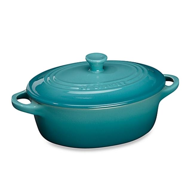 Le Creuset®12 oz. Mini Oval Stoneware Cocotte in Caribbean
