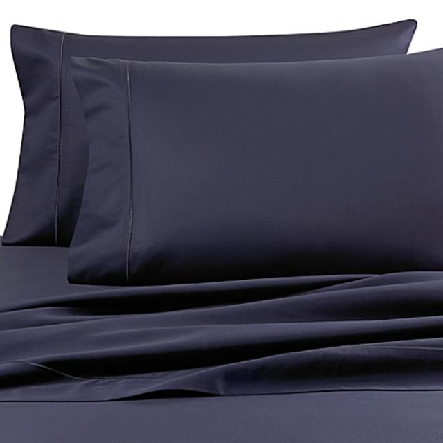 Wamsutta® Finest Sateen 725-Thread-Count King Flat Sheet in Navy