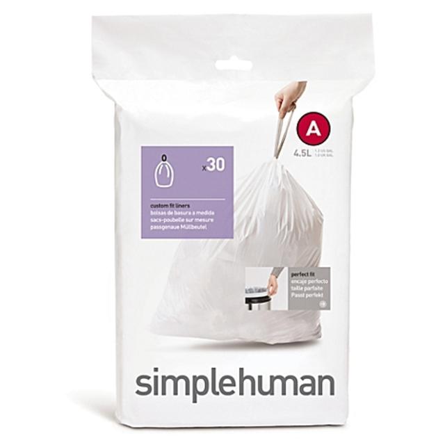 simplehuman® Code A 30-Pack 1.2-Gallon Custom Fit Liners