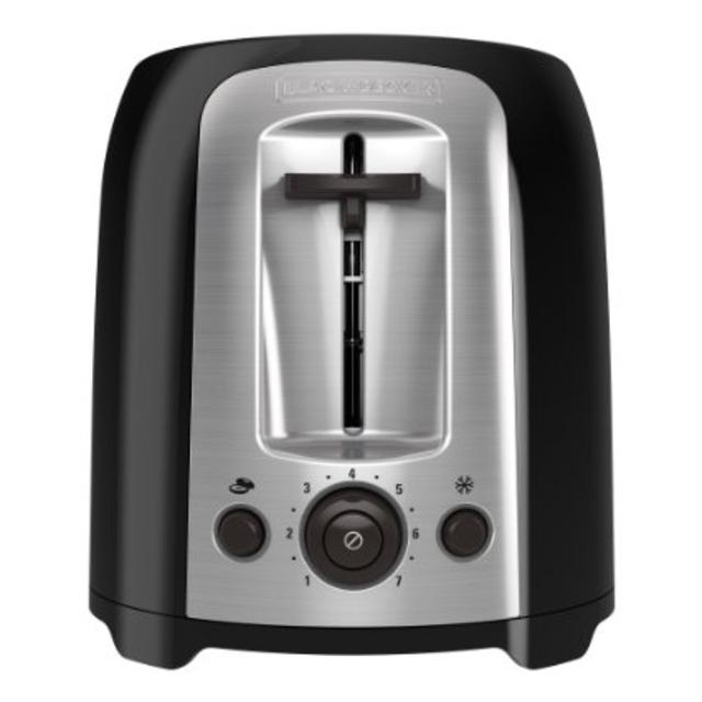 BLACK+DECKER TR1278B 2-Slice Toaster, Black