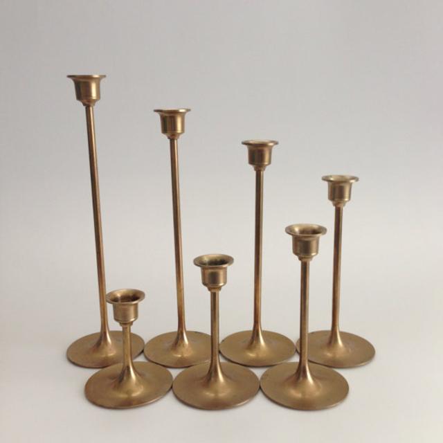 Set of brass candlesticks