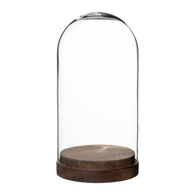 HÄRLIGA Glass dome with base