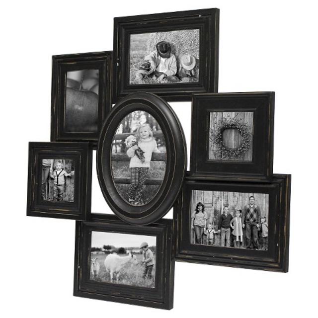 Threshold™ 7 Opening  Distressed Frame - Black 4X6 product details page