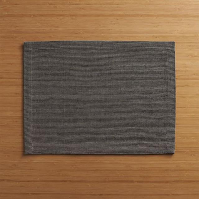 Grasscloth Graphite Placemat
