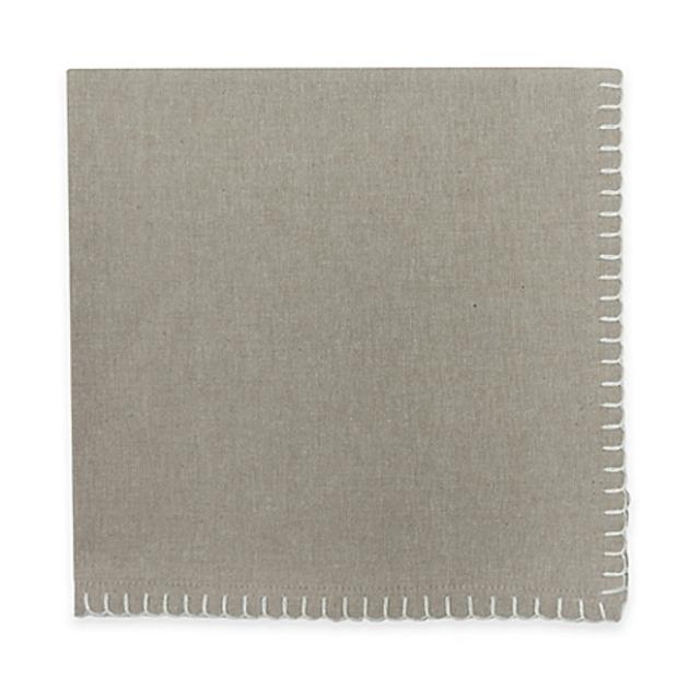 Park B. Smith Chambray Crochet Napkin in Linen