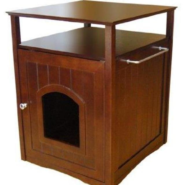 Cat Washroom-Nightstand Pet House for Litter Box